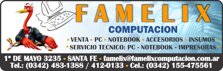Datos de contacto de Famelix Computacion